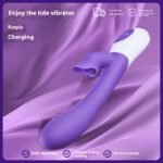 AV Rechargeable Tide Vibrator with Licking Tongue Design, Soft Material, 360mAh Lithium Battery, USB Powered, 3-in-1 Female Masturbator for Men and Couples